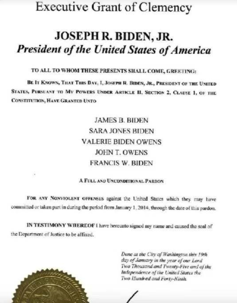 Biden Executive Grant of Clemency